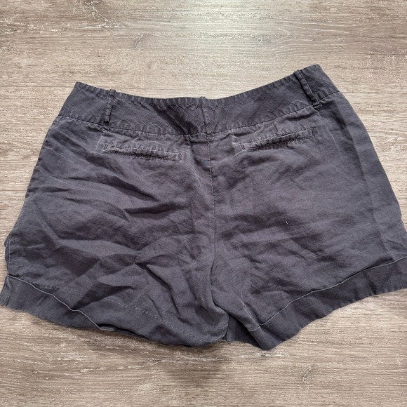 Vintage Mossimo Shorts Womens‎ 14 Blue 100% Linen Elastic Waist Casual Adult - Picture 5 of 10